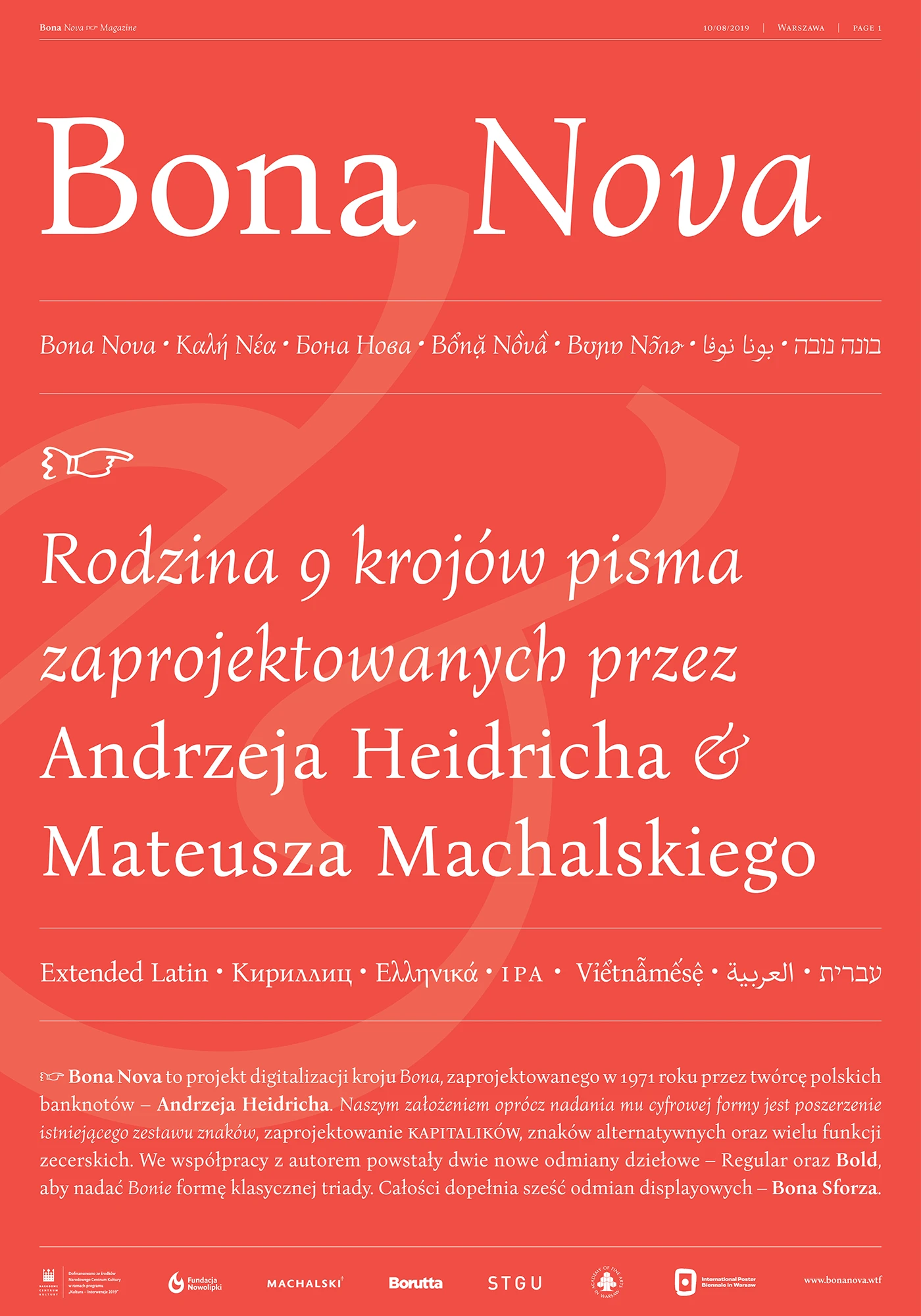 Image 13: bona nova MACHALSKI Heidrich Bona type design type project revival Free font free Mateusz Machalski