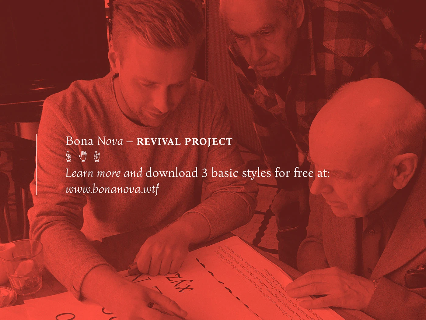 Image 1: bona nova MACHALSKI Heidrich Bona type design type project revival Free font free Mateusz Machalski