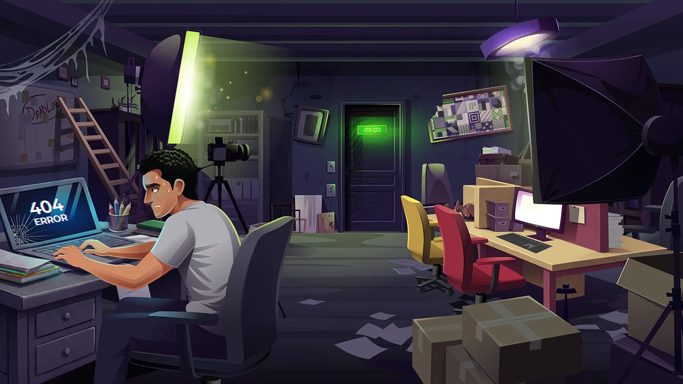 Image 9: serag basel سراج باسل Character design children's book motion design animation motion graphics after effects Saudi Arabia Dark room