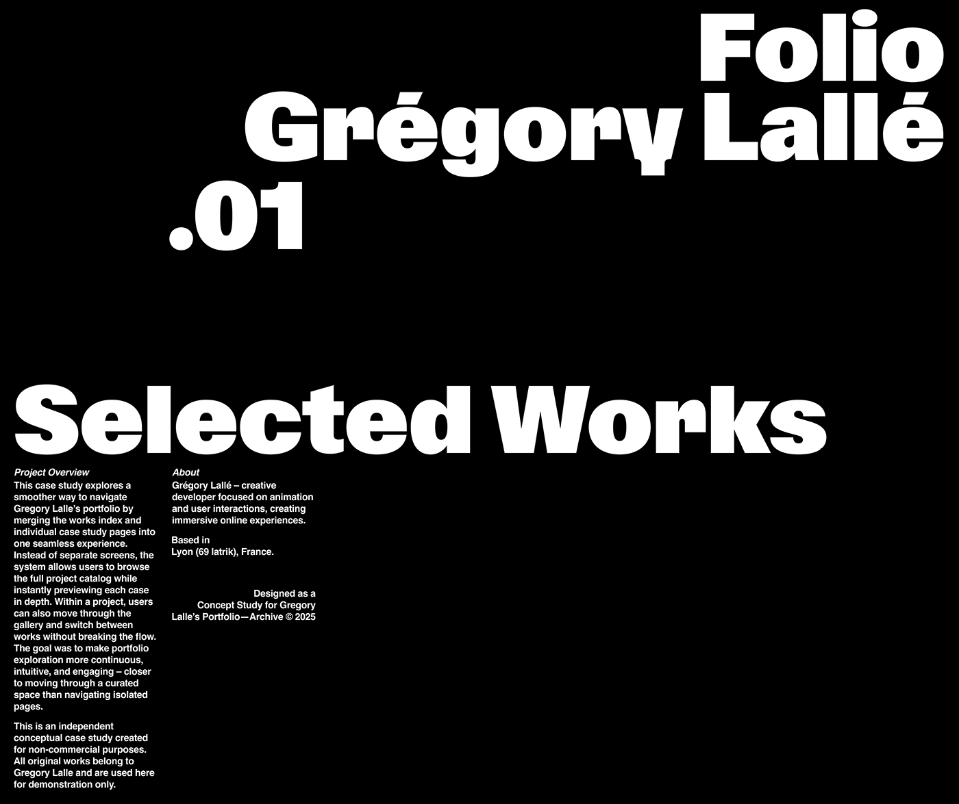 Image 1: Gregory Lalle portfolio concept ui ux layout hero