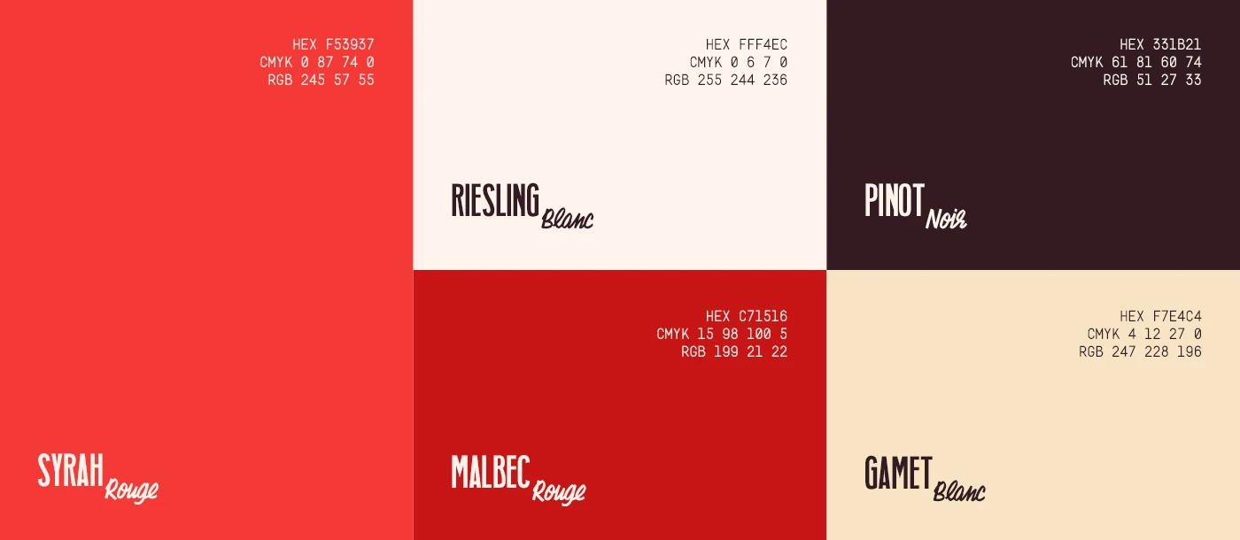 Image 10: branding merchandising brand identity vendanges wine grape harvest vin