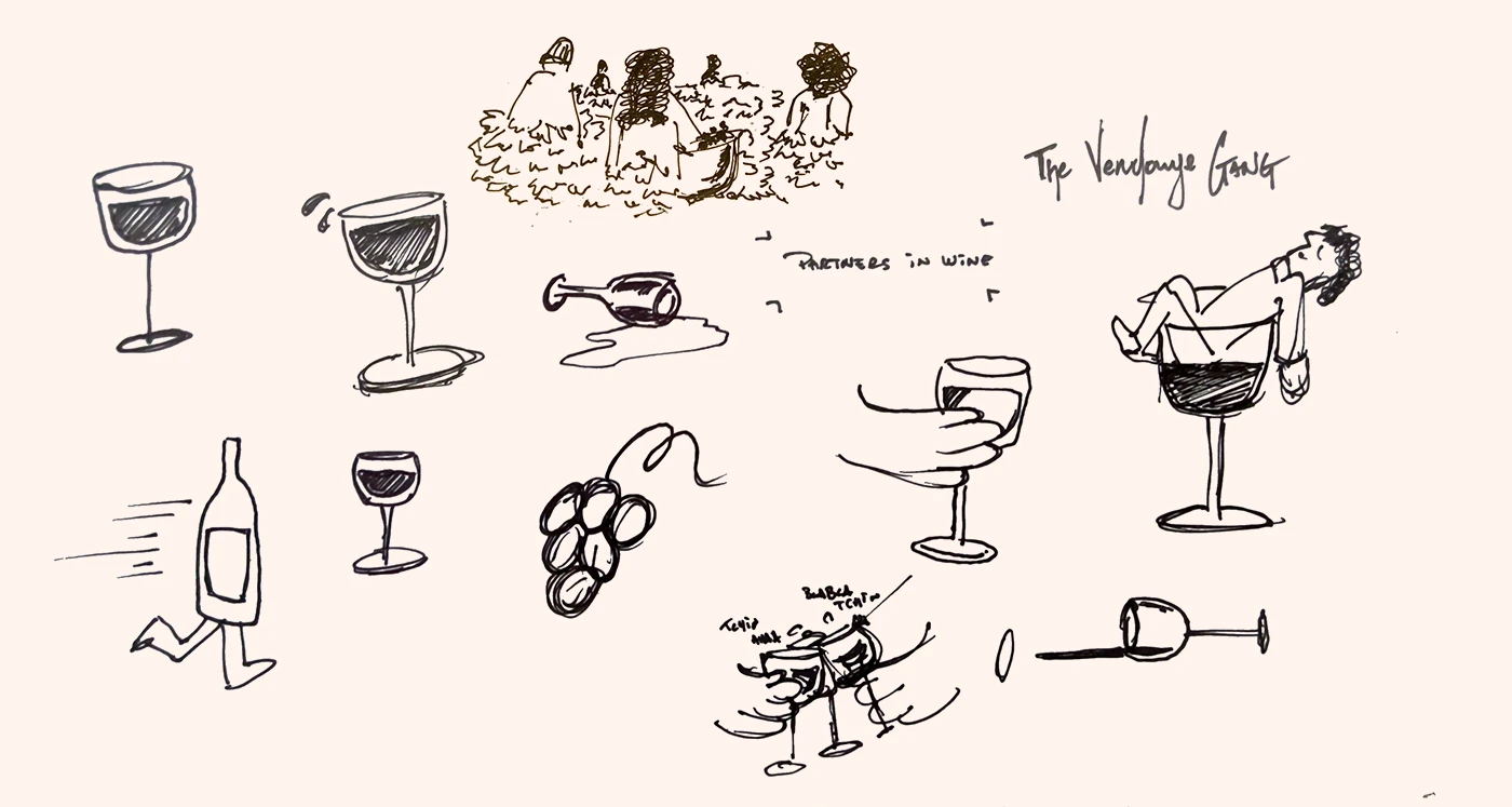 Image 4: branding merchandising brand identity vendanges wine grape harvest vin