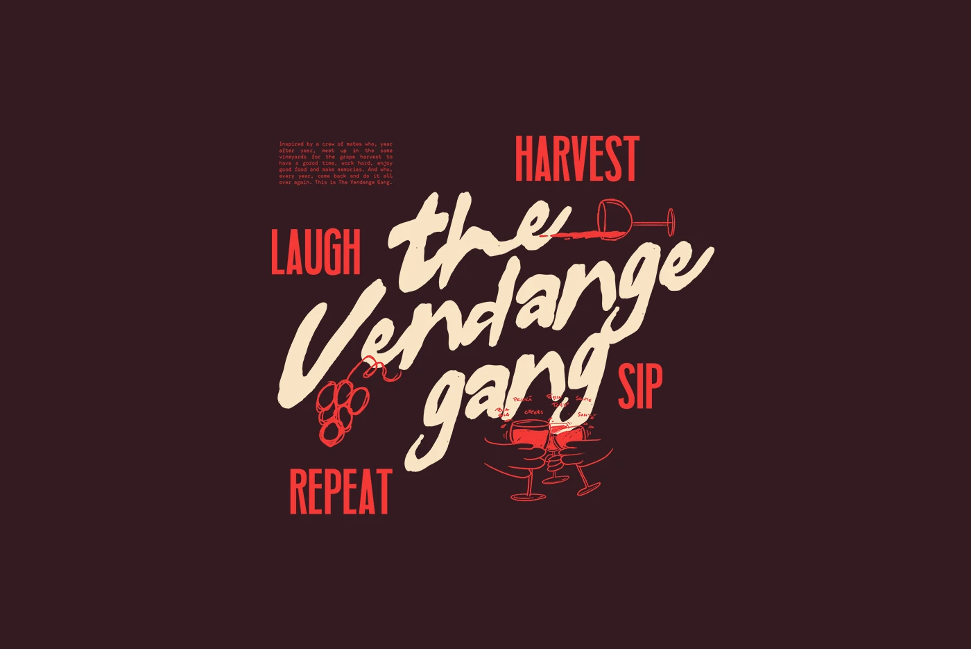 Image 15: branding merchandising brand identity vendanges wine grape harvest vin
