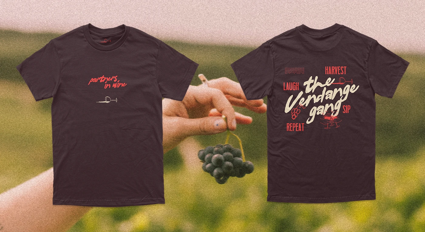 Image 16: branding merchandising brand identity vendanges wine grape harvest vin