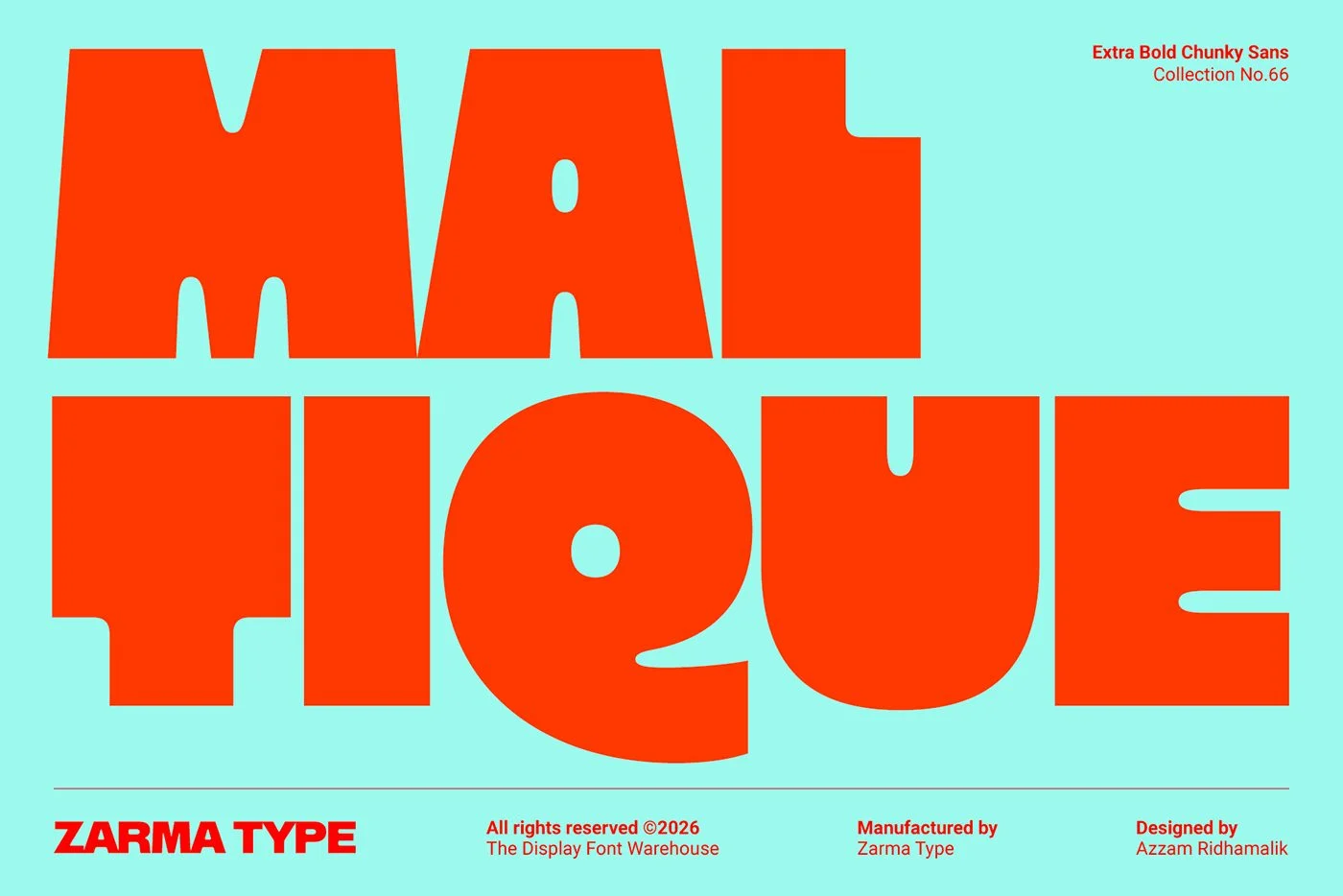 Maltique by Zarma Type Foundry: A Powerful Extra-Bold Chunky Sans Font