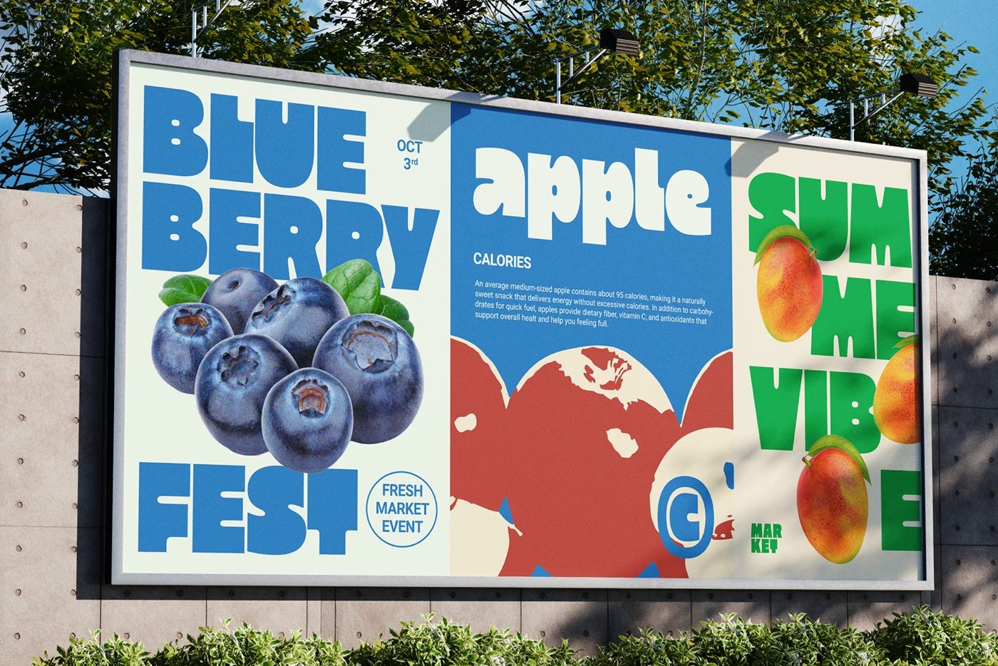 Image 2: Maltique extra bold chunky sans typography outdoor billboard posters