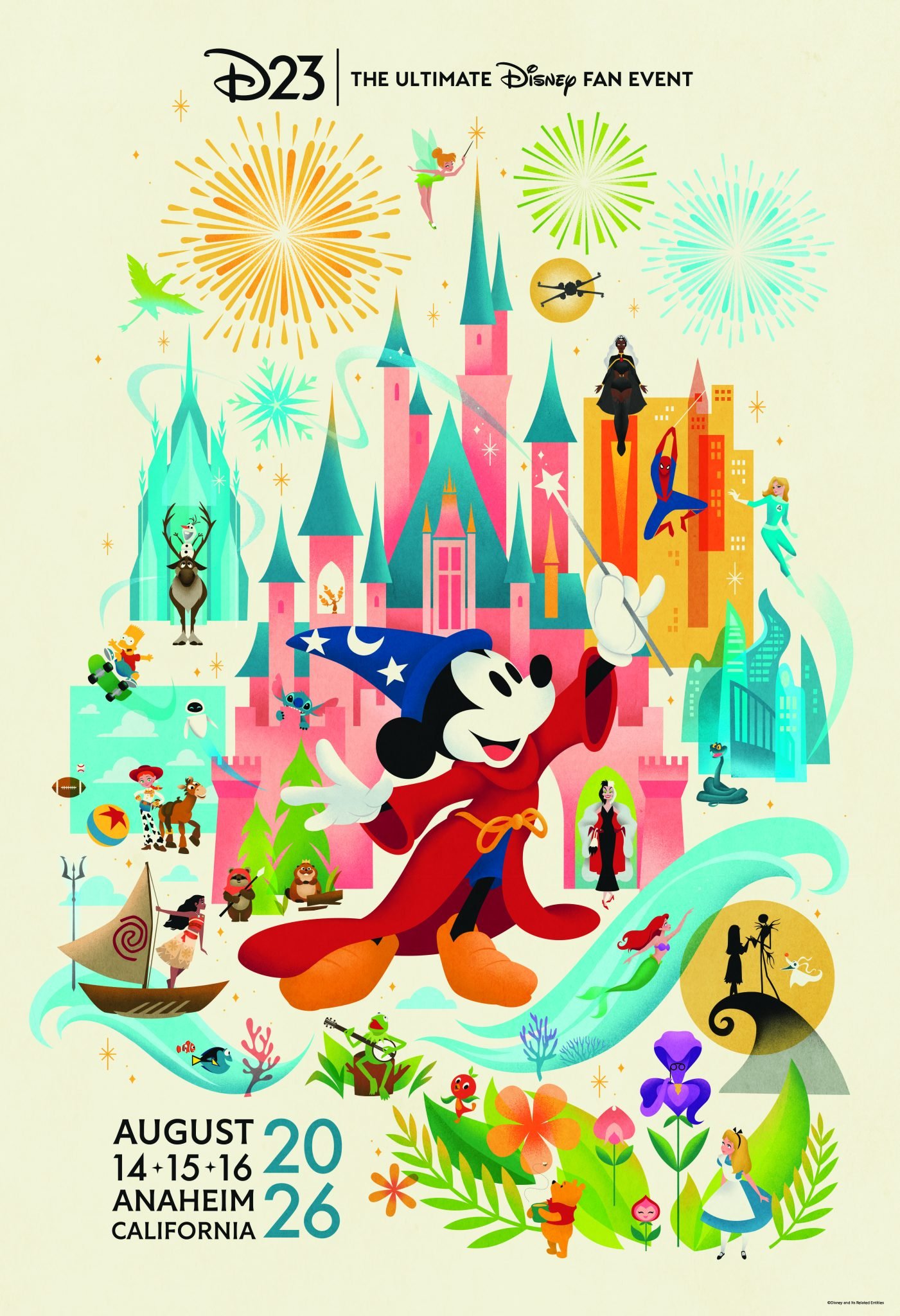 Image 1: Disney D23 poster art and D23 logo design