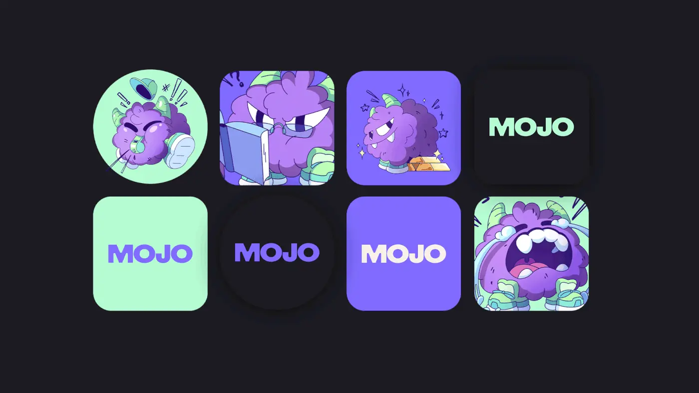 Image 3: Mojo PMM SaaS mascot branding motion preview 5