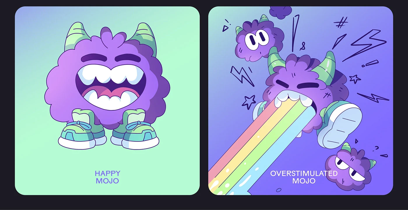 Image 4: Mojo PMM SaaS mascot branding detail 9