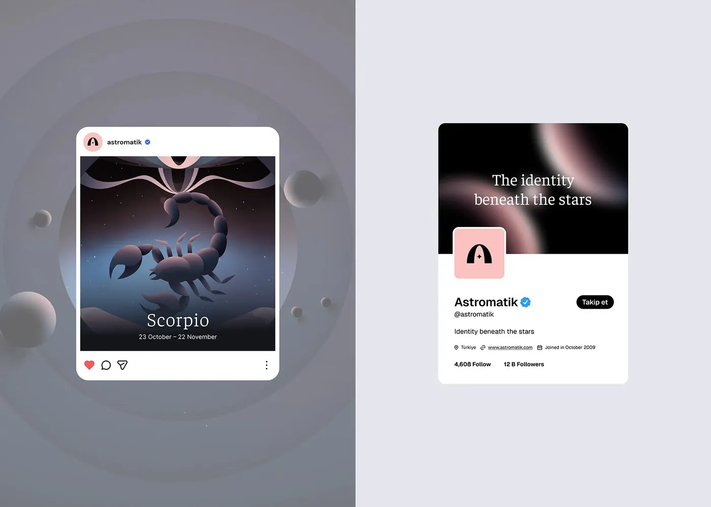 Image 8: Astromatik app branding ux ui sencer b. yilmaz digital application UI and user onboarding screens