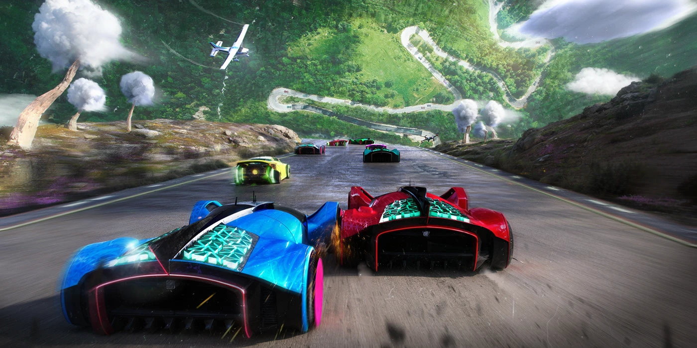 Image 2: concept art photoshop blender Level Design 3д Render blender3d keyframe race Cars