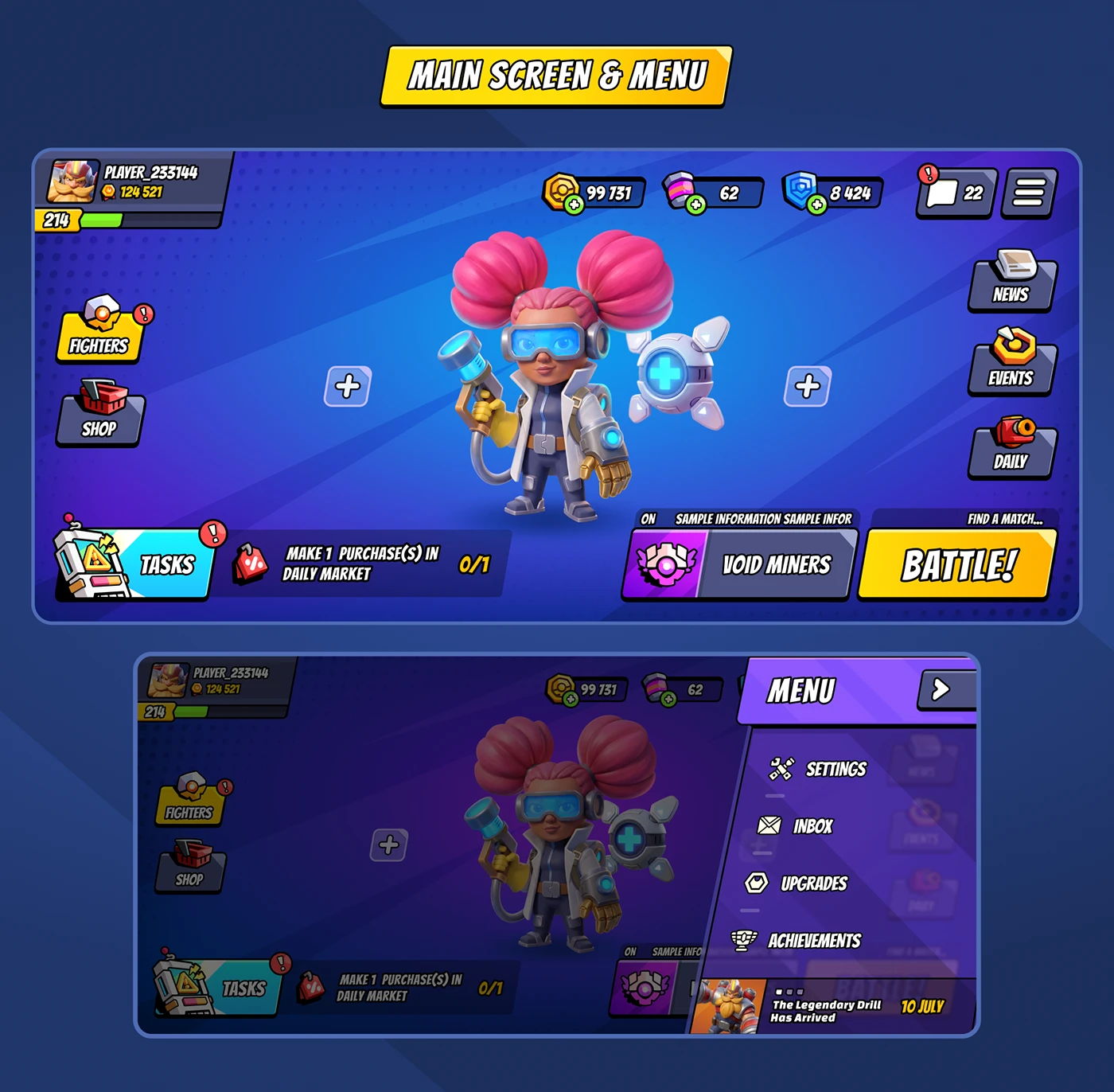 Image 6: Game Art game design mobile game UI/UX game ui 2D art Character design Digital Art game character ILLUSTRATION 