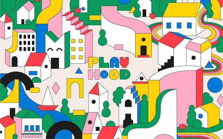 Img11 - Modular Geometry and Vibrant Colors in Karla Heredia's PLAYHOOD Spatial Branding