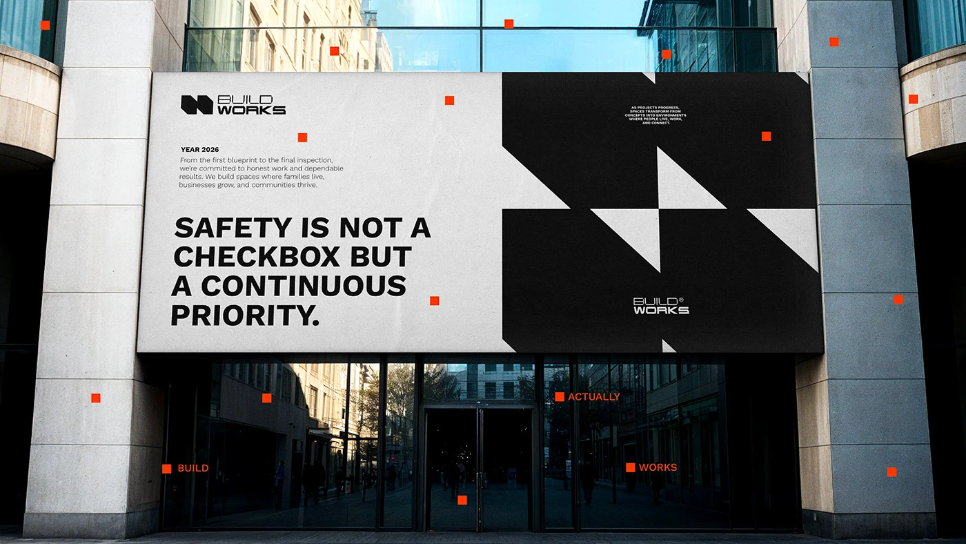Image 8: BUILDWORKS branding identity detail 8
