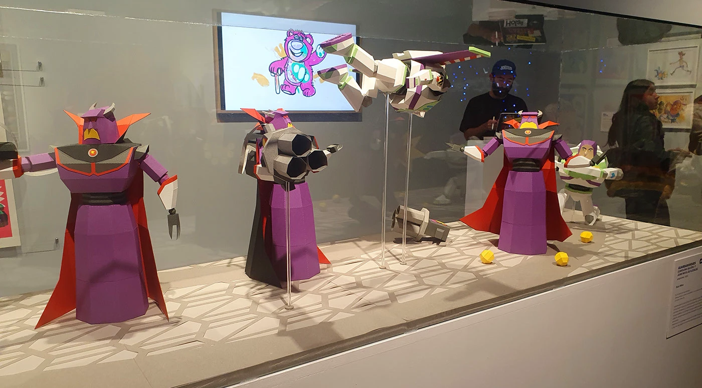 Image 3: toy story pixar Exhibition papercraft Zurg buzz lightyear disney lowpoly sculpture