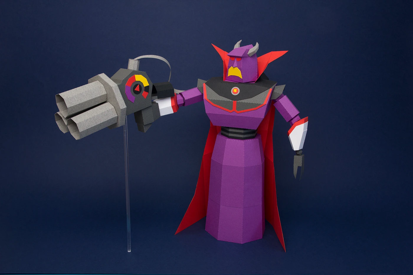 Image 15: toy story pixar Exhibition papercraft Zurg buzz lightyear disney lowpoly sculpture