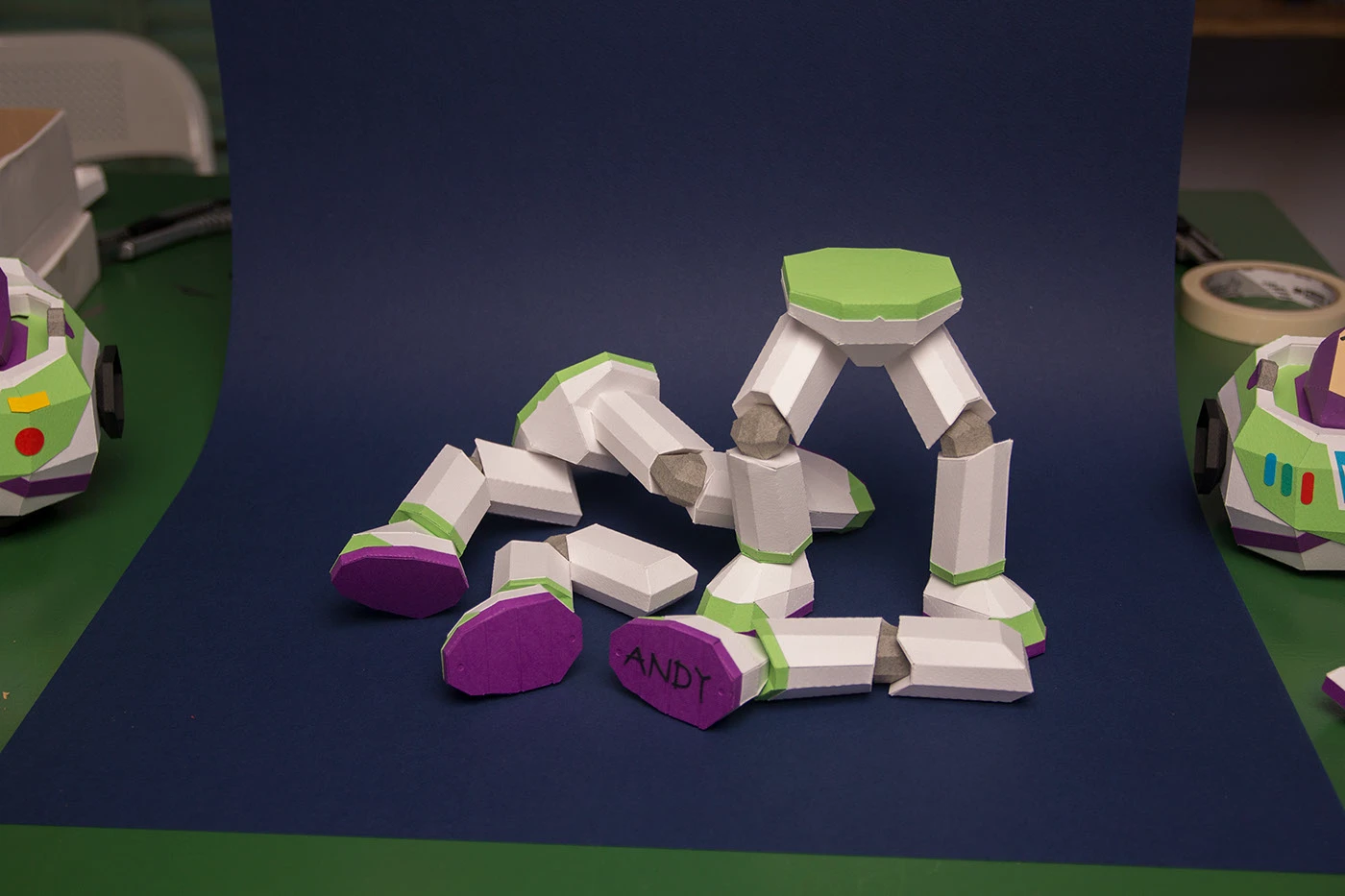 Image 22: toy story pixar Exhibition papercraft Zurg buzz lightyear disney lowpoly sculpture