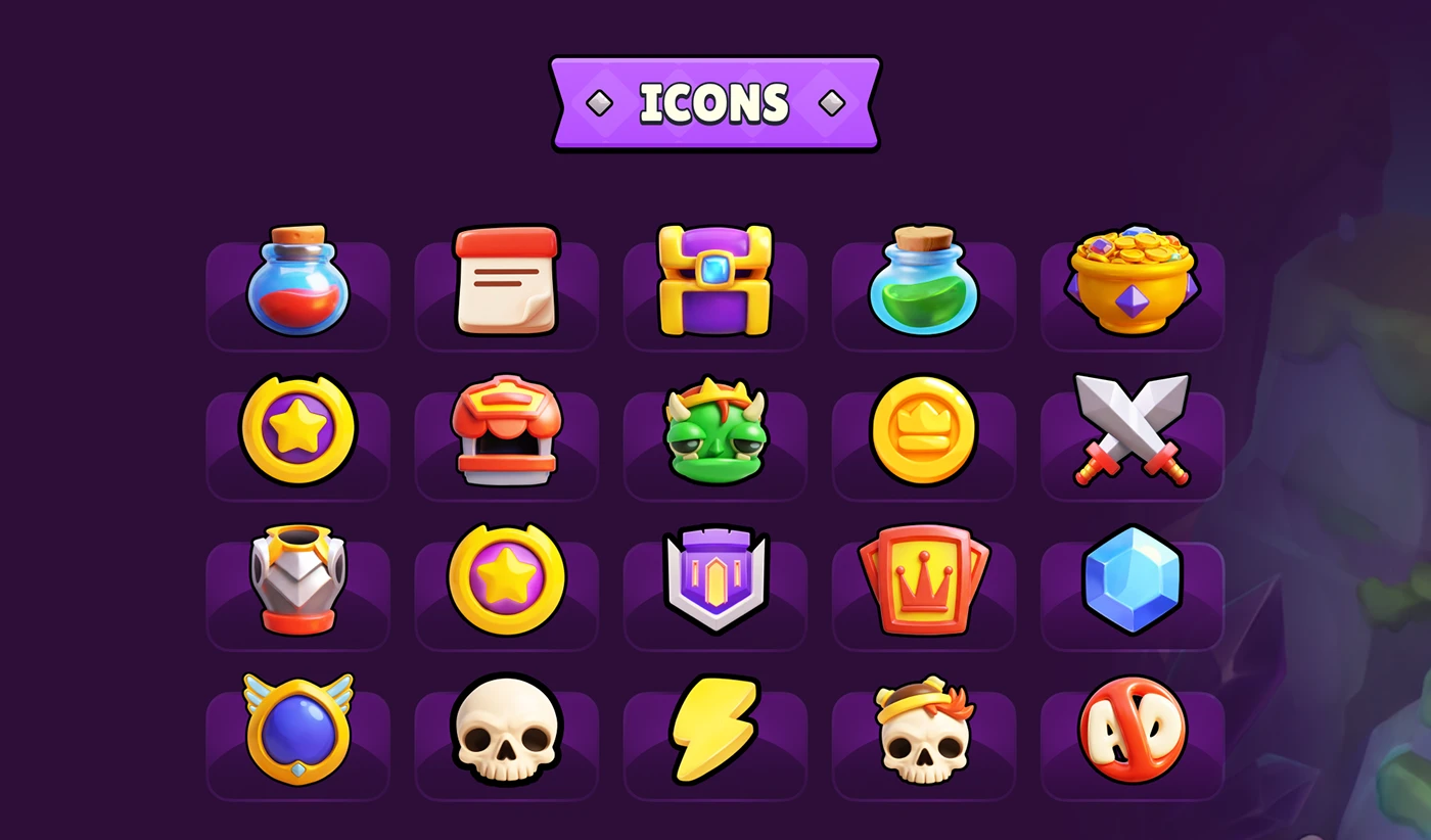 Image 9: 2D art digital illustration Character design concept art UI/UX game design Gaming game ui арт Game Art