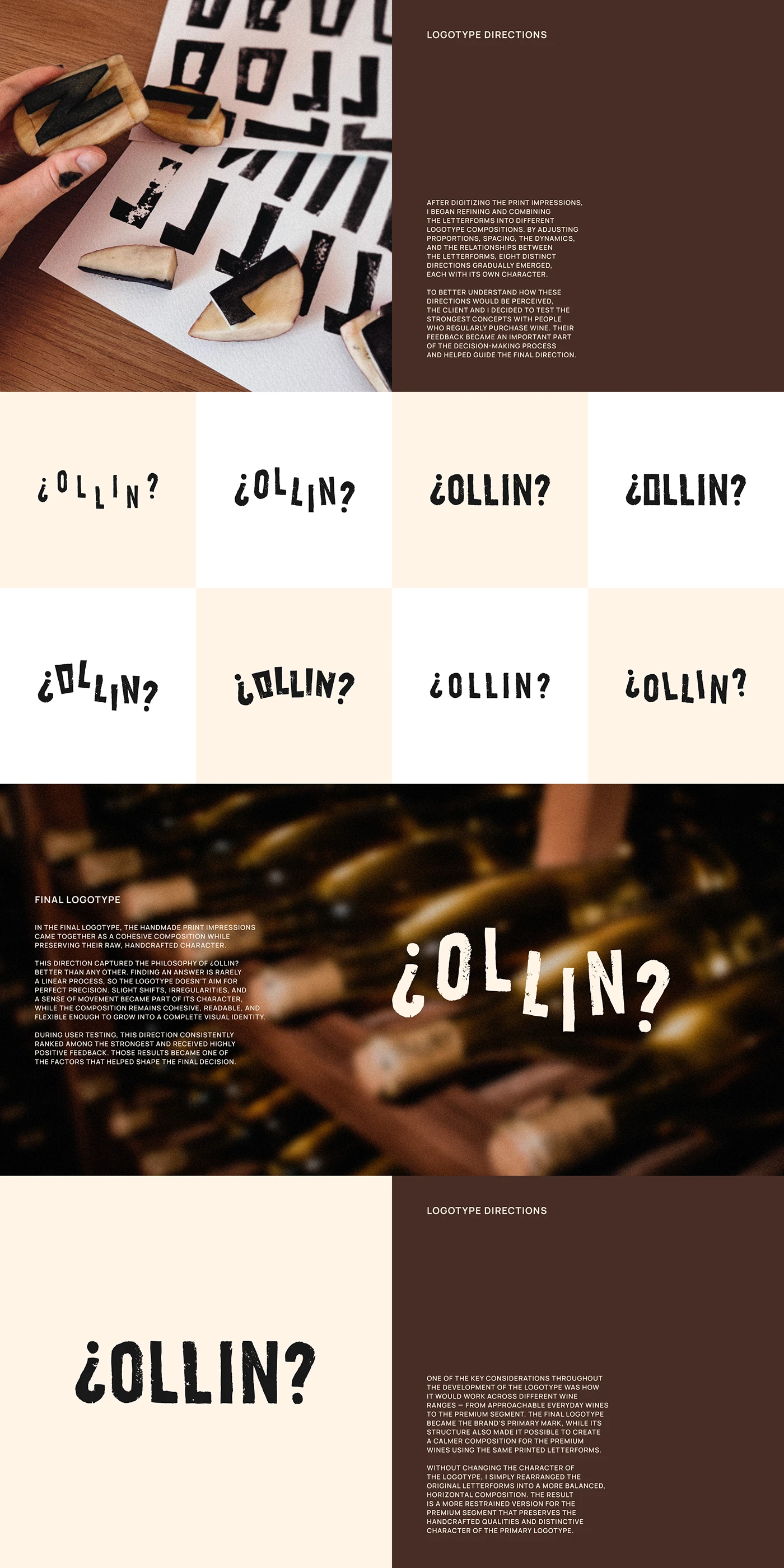 Image 3: OLLIN Wine Brand Identity branding packaging detail 2