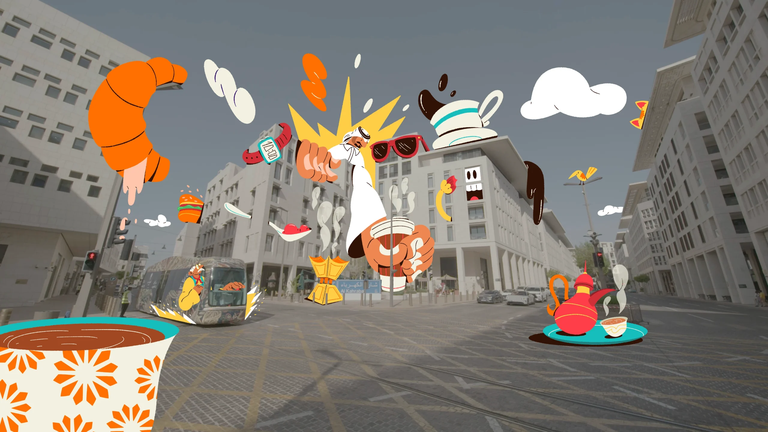 A Playful Illustrated World: Pevê Azevedo’s Creative Take on Msheireb Downtown
