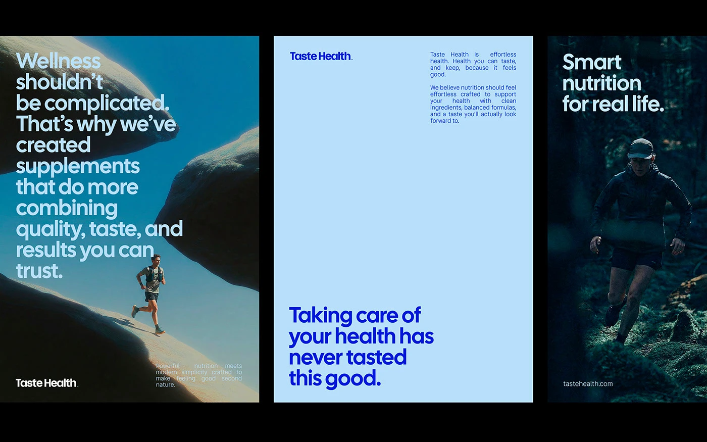 Img05 - Taste Health: Bold Typography Meets Cobalt Blue in Modern Nutrition Branding