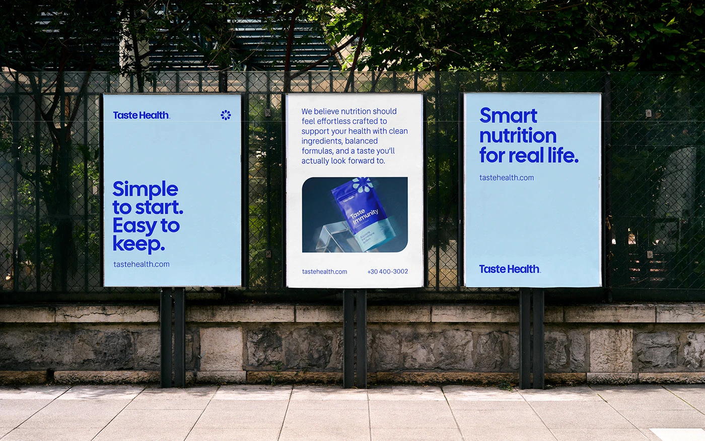 Img09 - Taste Health: Bold Typography Meets Cobalt Blue in Modern Nutrition Branding