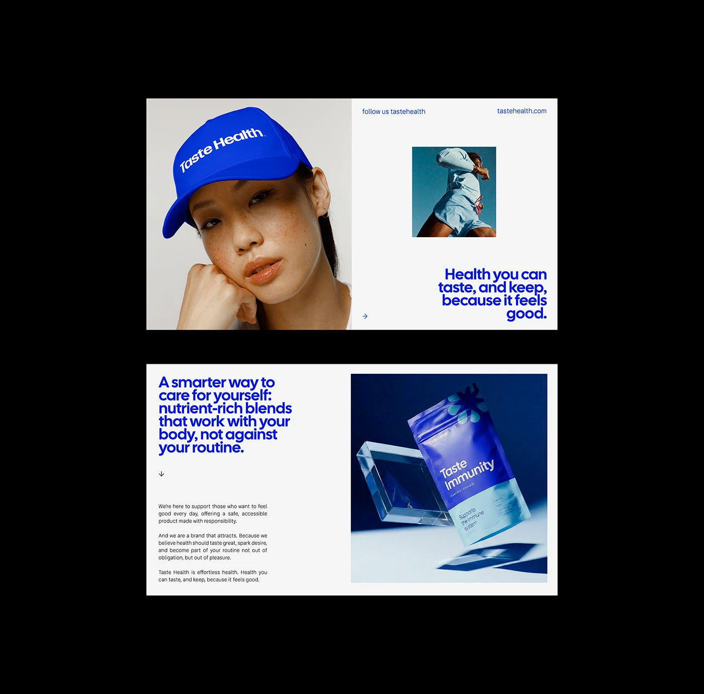 Img10 - Taste Health: Bold Typography Meets Cobalt Blue in Modern Nutrition Branding