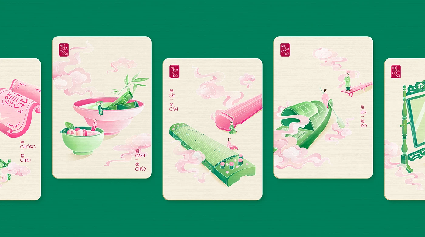NHƯ ĐŨA CÓ ĐÔI – A Vietnamese Cultural Card Design Project by Miên Ơi