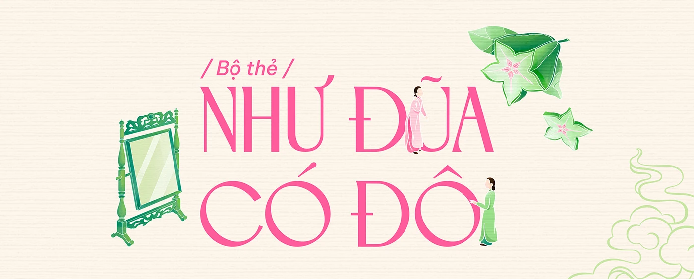 Img02 - NHƯ ĐŨA CÓ ĐÔI – A Vietnamese Cultural Card Design Project by Miên Ơi