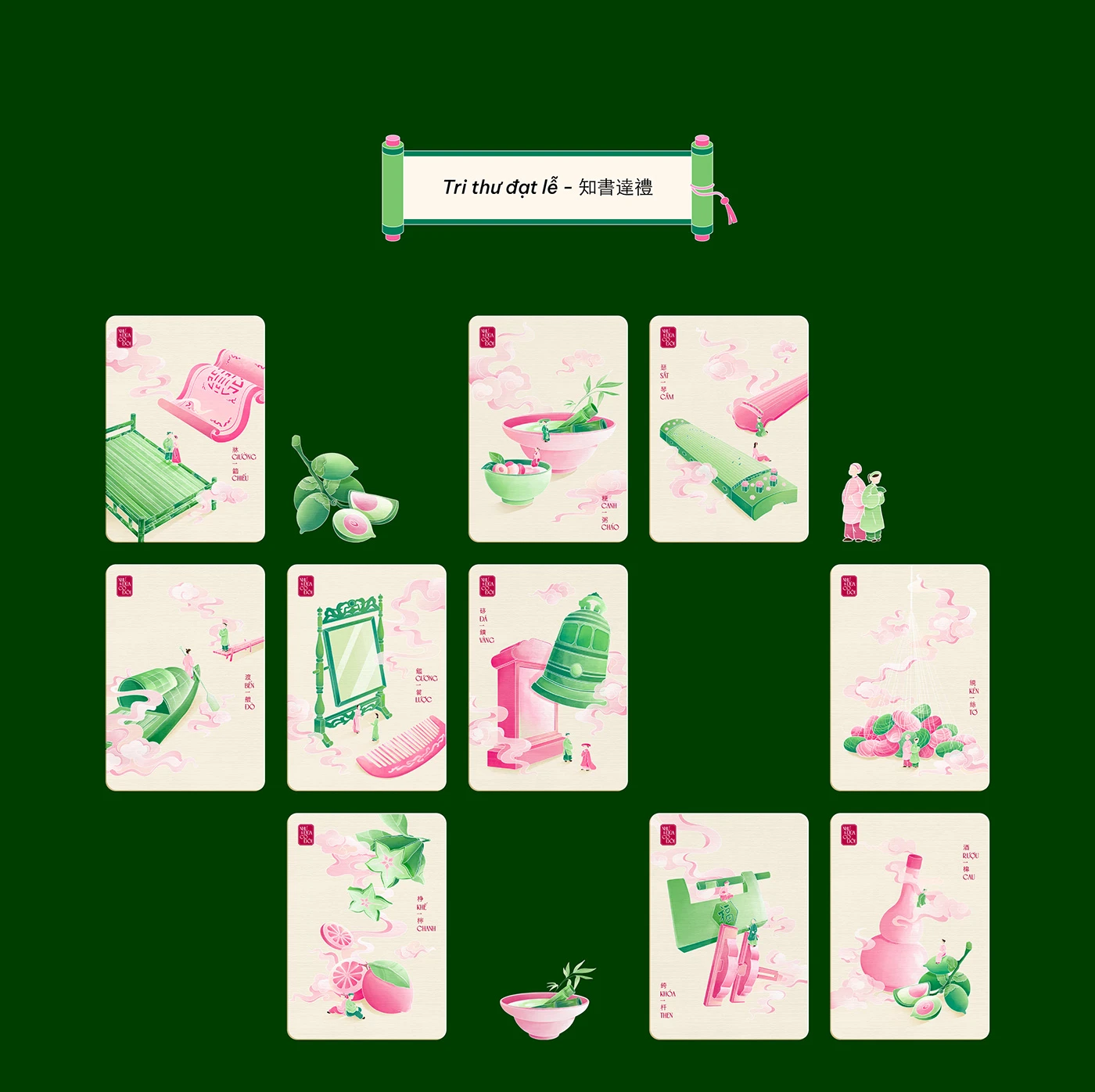 Img07 - NHƯ ĐŨA CÓ ĐÔI – A Vietnamese Cultural Card Design Project by Miên Ơi