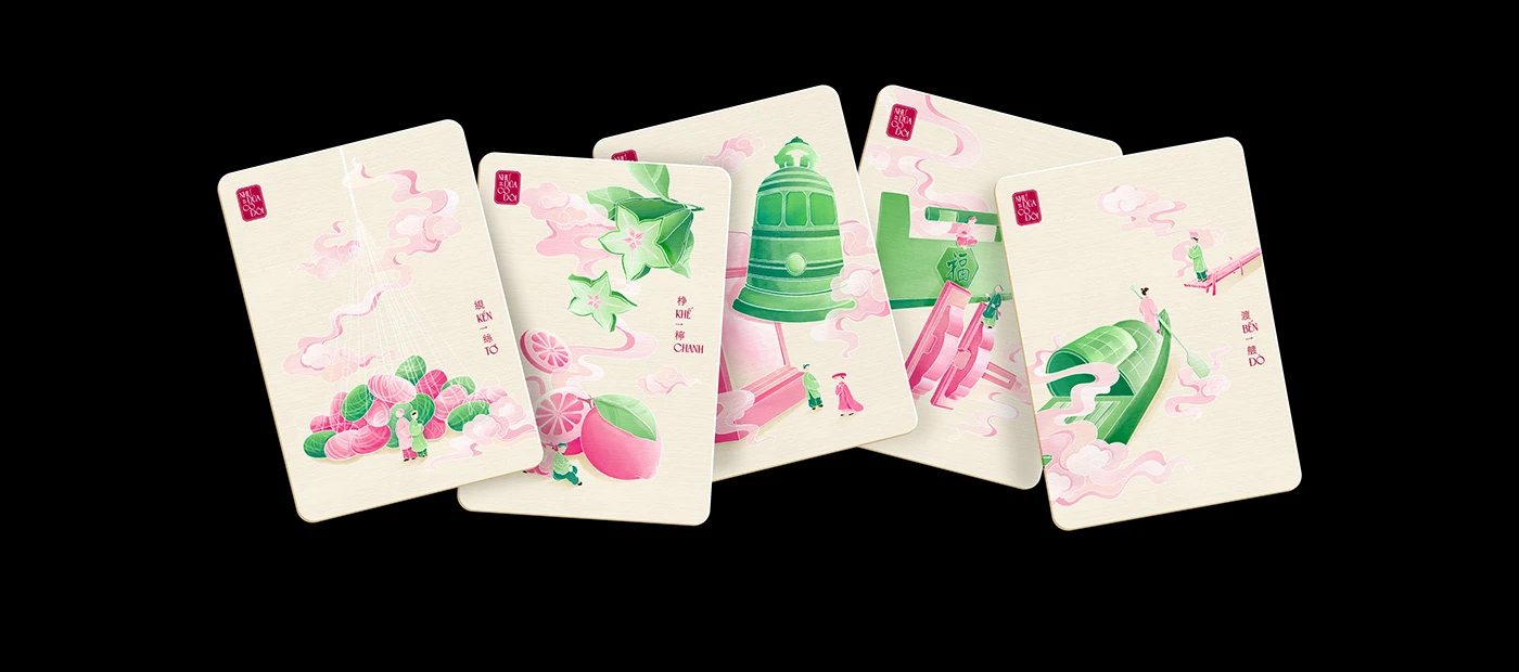 Img14 - NHƯ ĐŨA CÓ ĐÔI – A Vietnamese Cultural Card Design Project by Miên Ơi