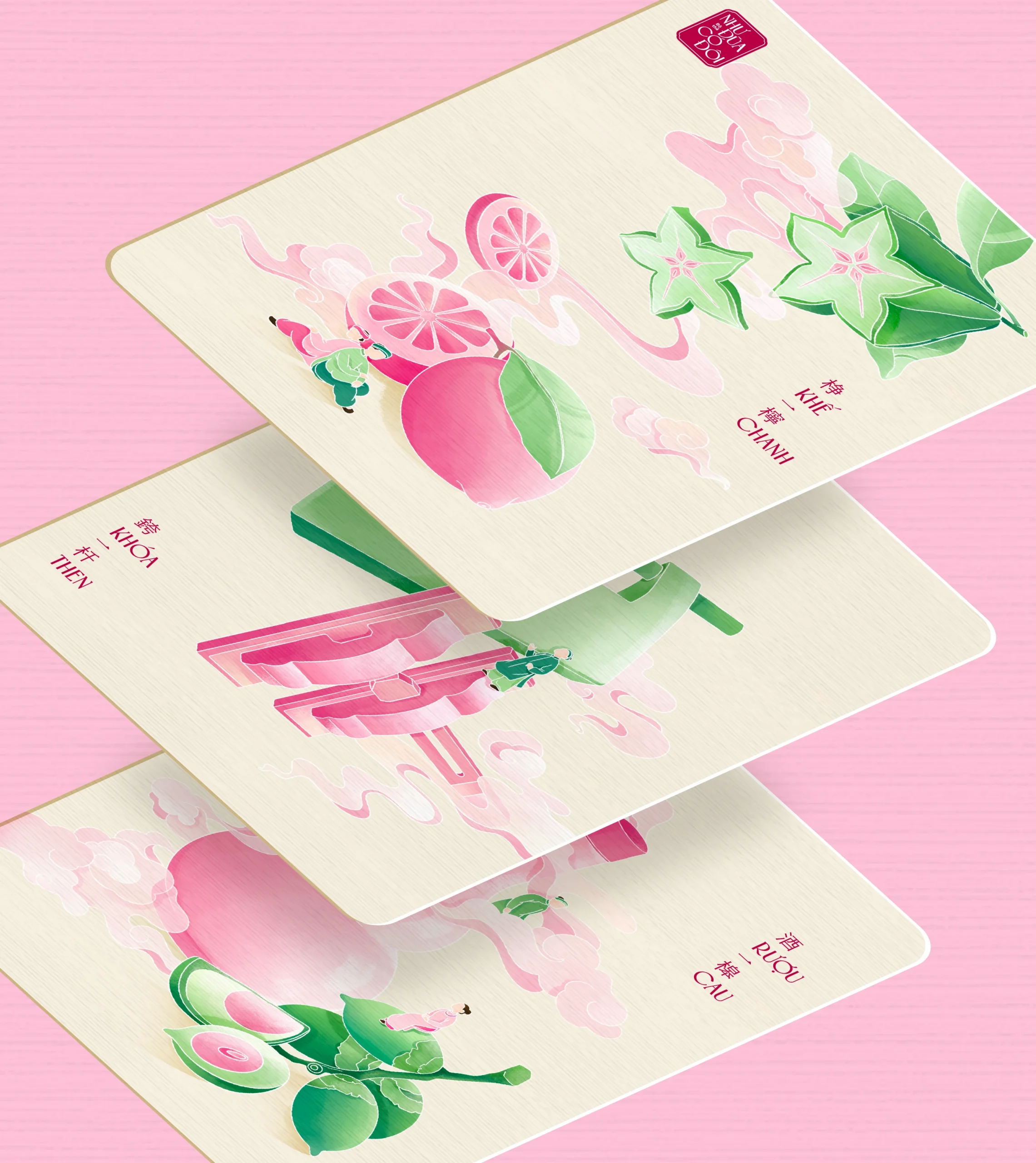 Img17 - NHƯ ĐŨA CÓ ĐÔI – A Vietnamese Cultural Card Design Project by Miên Ơi