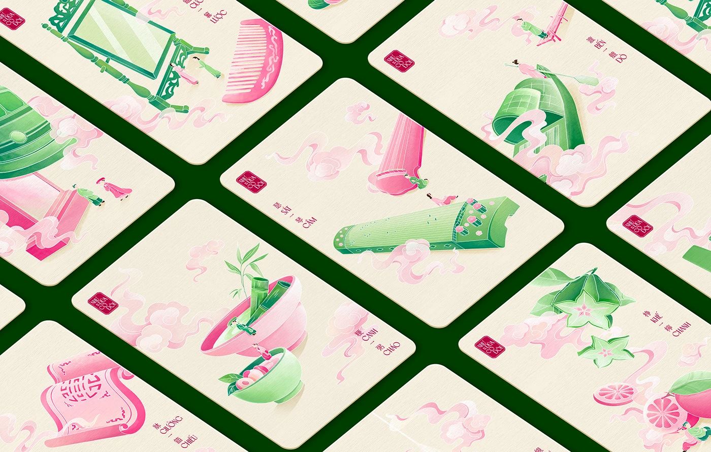 Img18 - NHƯ ĐŨA CÓ ĐÔI – A Vietnamese Cultural Card Design Project by Miên Ơi
