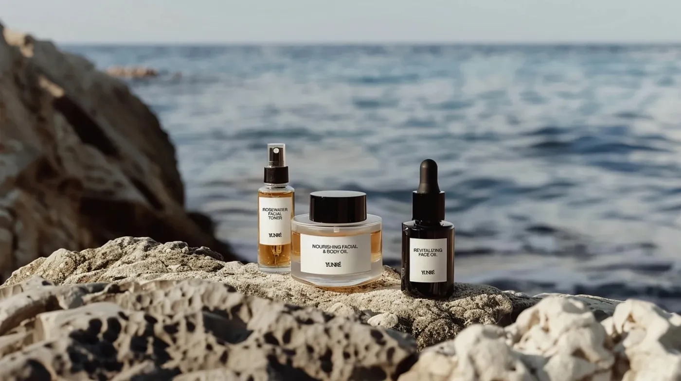 Img02 - Yunré Skincare Branding by Owlsome Studio: A Minimalist Balance of Marine Science and Earthy Textures