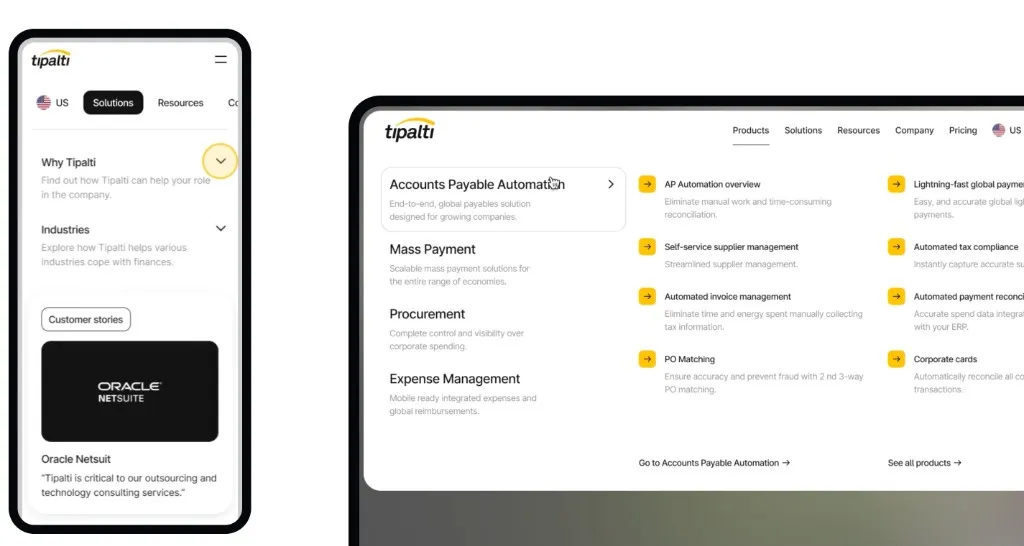 Img03 - Tipalti Fintech Platform Web Design & Design System by Clay Global