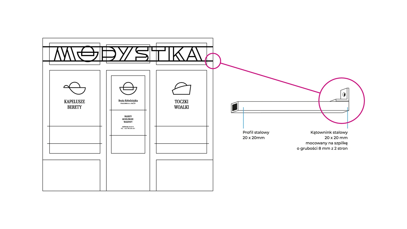 Img04 - Modystka Storefront Redesign: Crafting Identity with Metal Signage