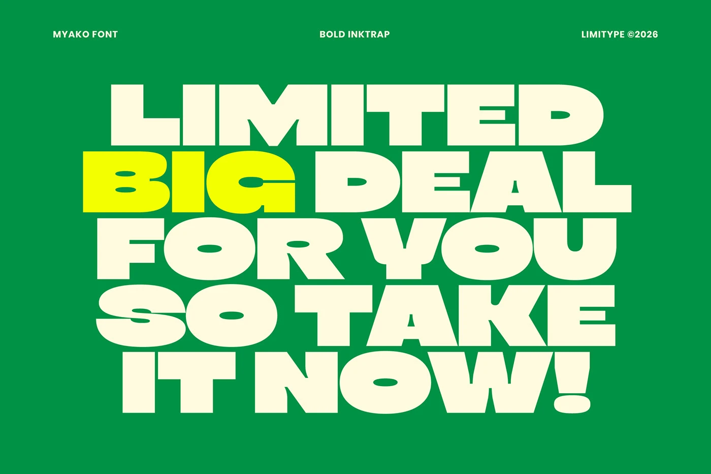 Img04 - Myako Display Font: Heavy Stems and Inktrap Details for Modern Packaging