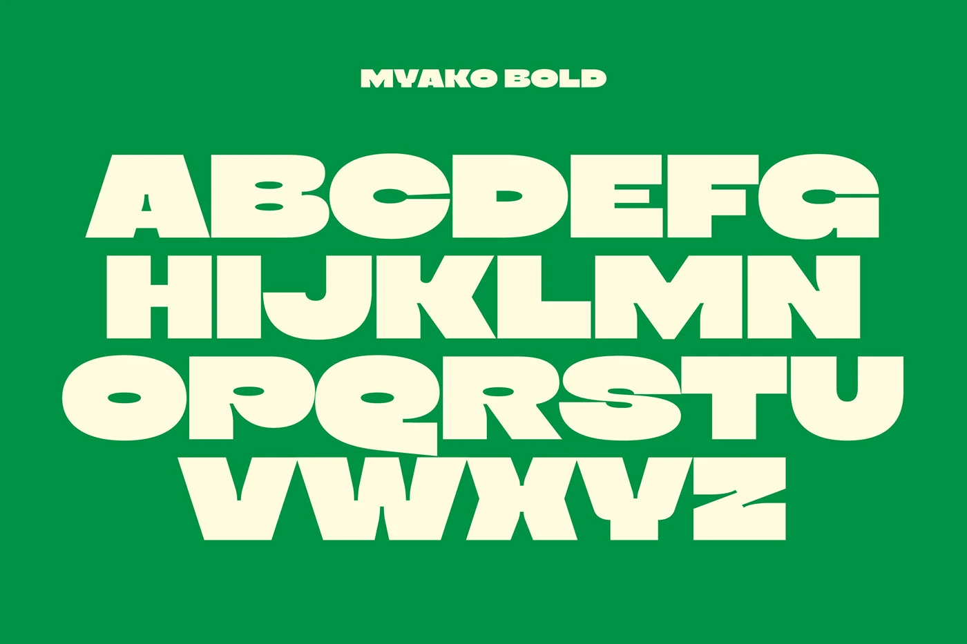 Img09 - Myako Display Font: Heavy Stems and Inktrap Details for Modern Packaging