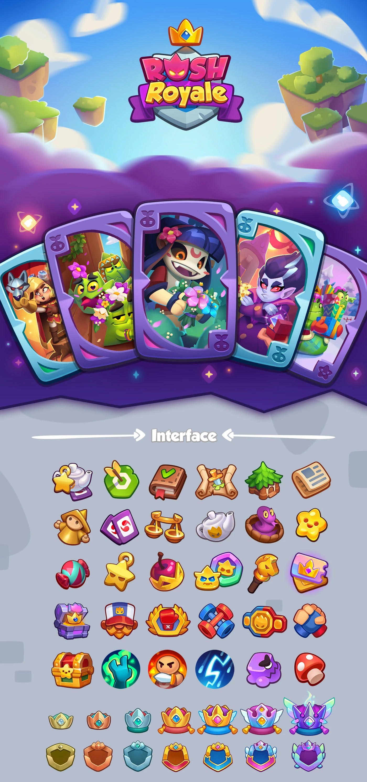 Visual Art and Character Concepts for Rush Royale