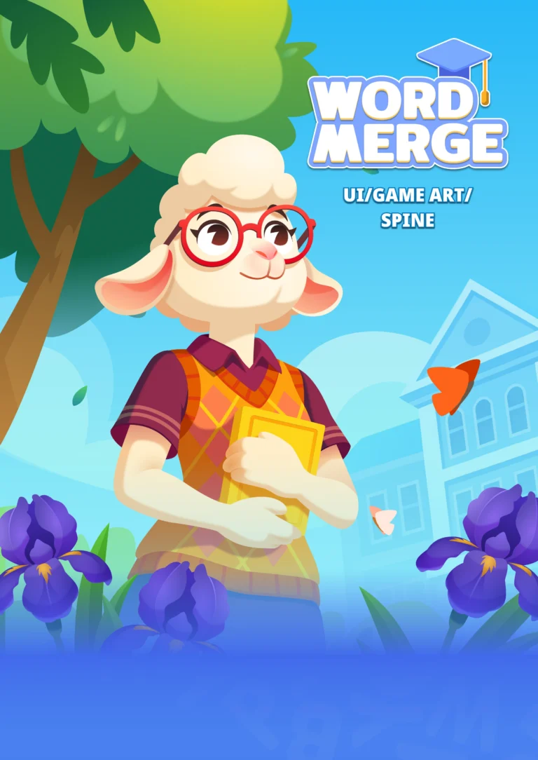 Word Merge Game Art and UI Design by Viktoria Borodenko Img01 - Word Merge Game Art and UI Design by Viktoria Borodenko