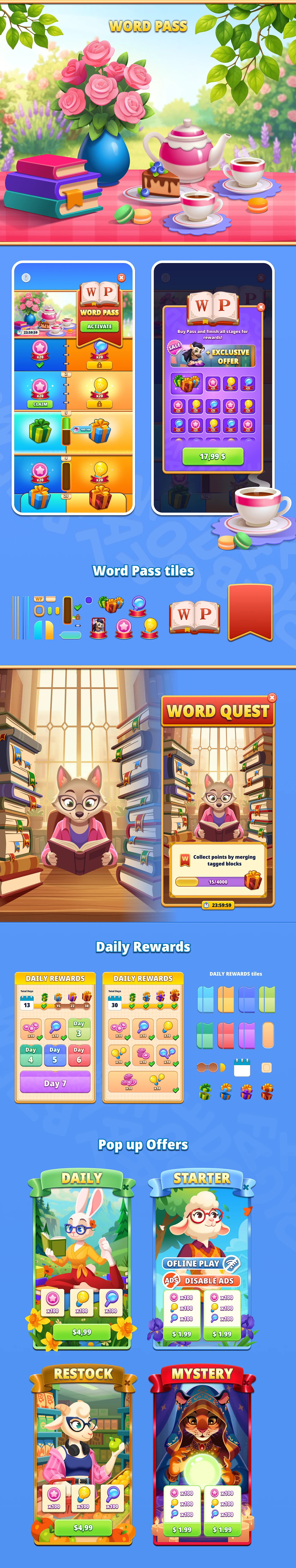 Img09 - Word Merge Game Art and UI Design by Viktoria Borodenko