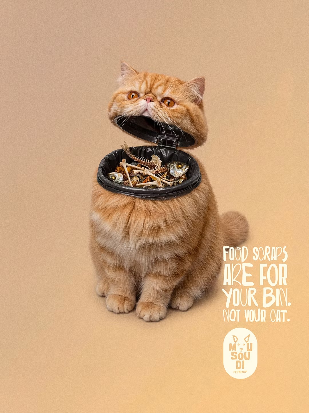 Image 9: Posters of pets with bins for mouths