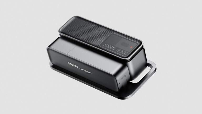 ra laser z3: A Minimalist and Foldable Portable Engraver Design Image 1: ra laser z3 compact portable device front view-11326-ra-laser-z3-a-minimalist-and-foldable-portable-engraver-design