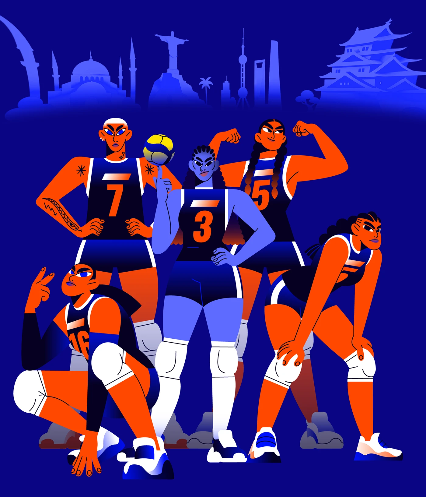 Image 3: volleyball sports animation motion design 2D Animation after effects character animation explainer video trailer character animations