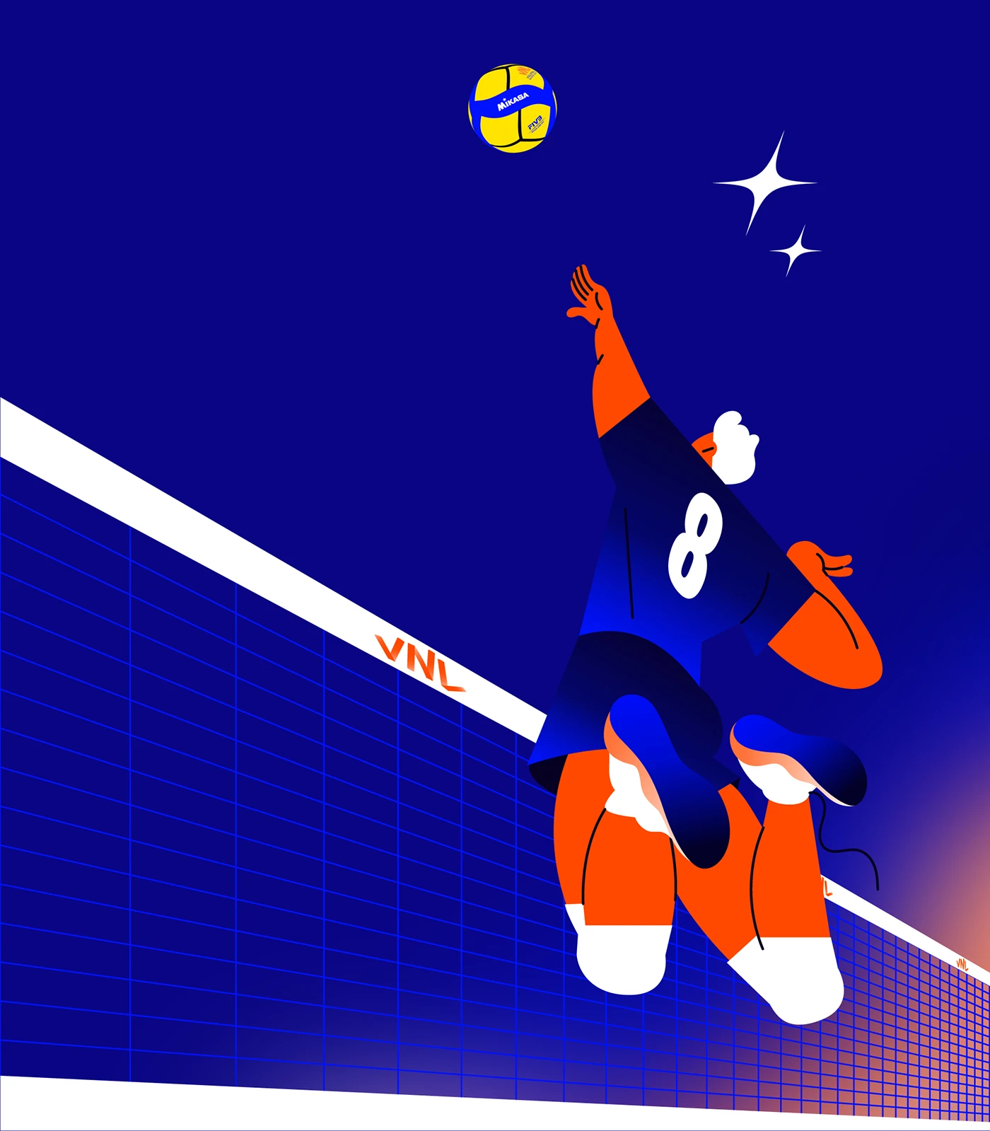 Image 4: volleyball sports animation motion design 2D Animation after effects character animation explainer video trailer character animations