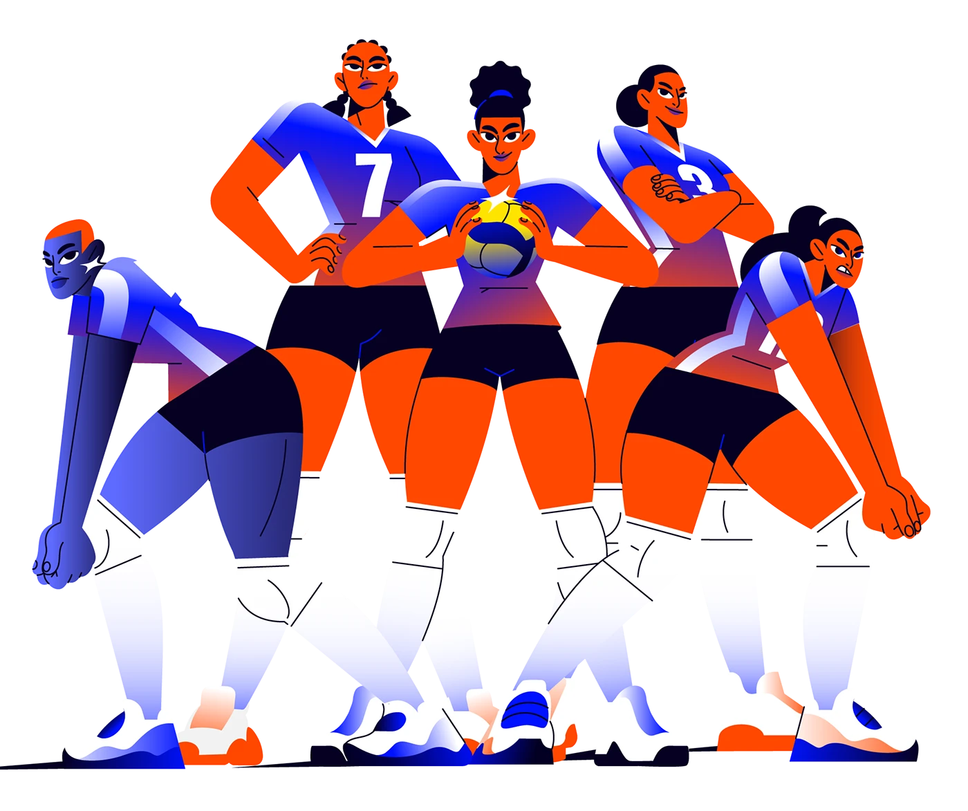 Image 16: volleyball sports animation motion design 2D Animation after effects character animation explainer video trailer character animations