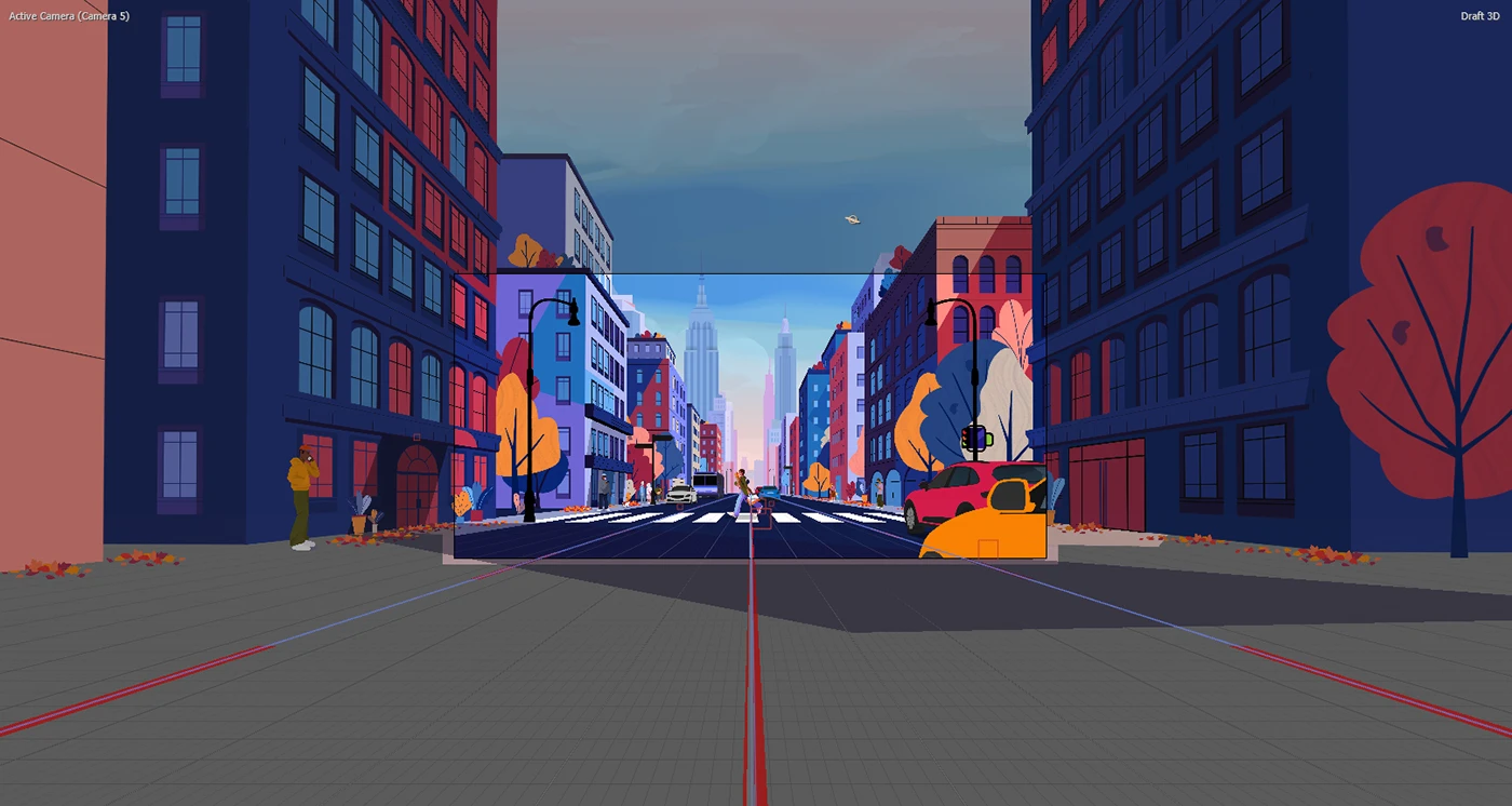 Image 21: Nature Landscape mountains hiking Travel adventure 2D Animation motion design city ILLUSTRATION