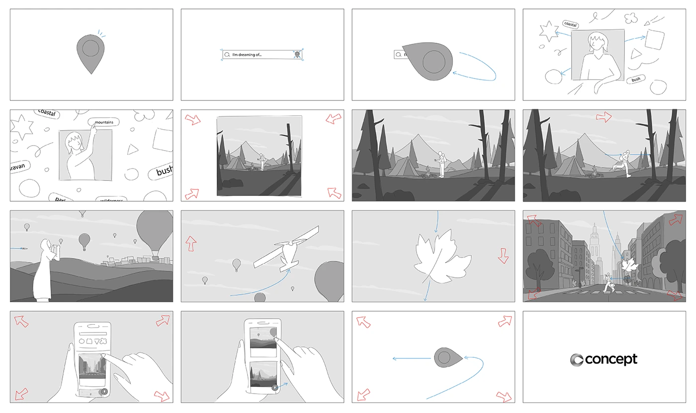 Image 22: Nature Landscape mountains hiking Travel adventure 2D Animation motion design city ILLUSTRATION