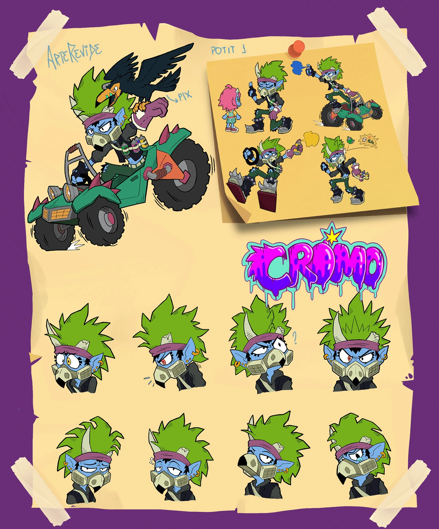Image 13: Contain: An eccentric and creative graffiti artist who takes care of his little sister.