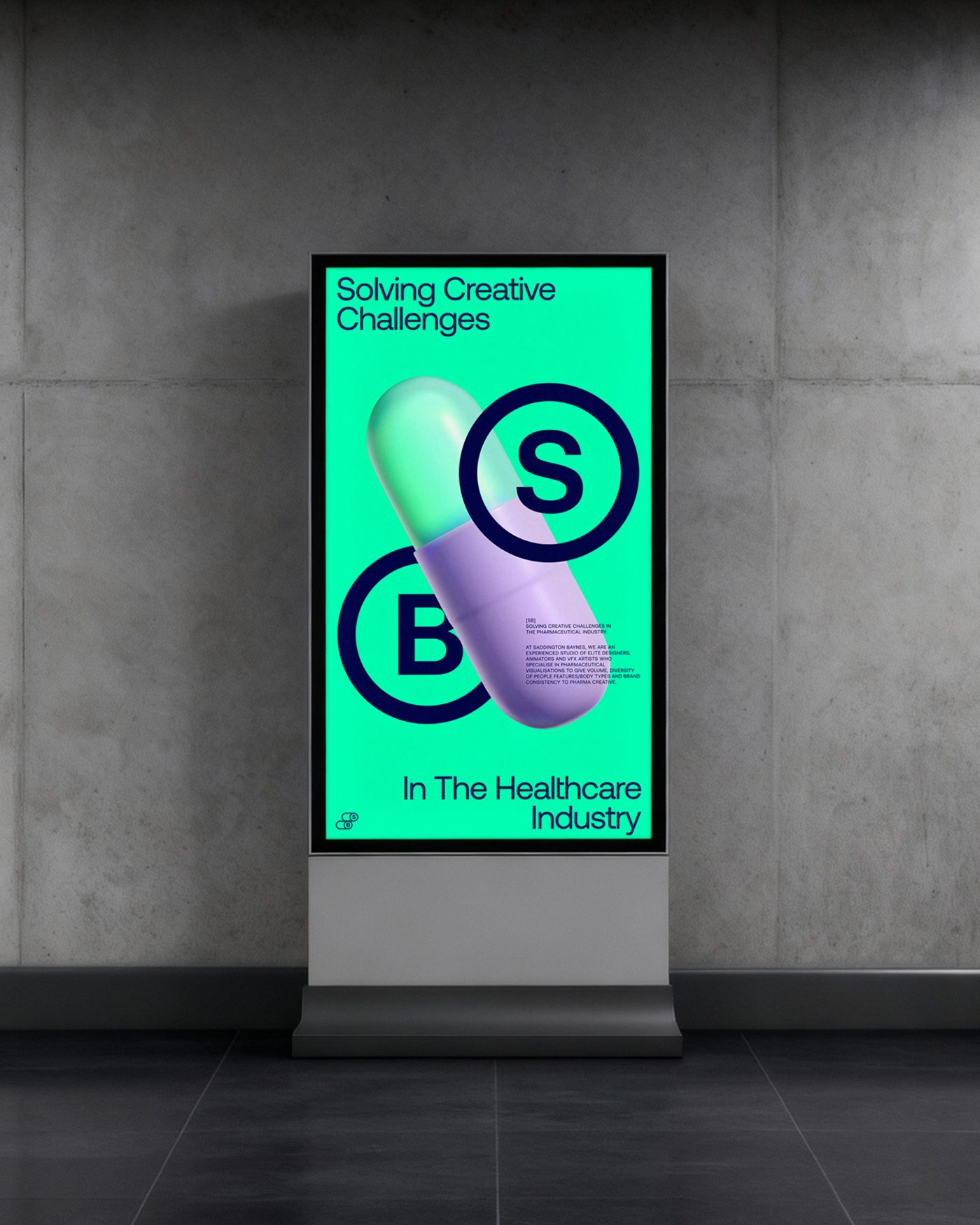 Image 5: Saddington Baynes 3D visual identity volumetric neon lighting render